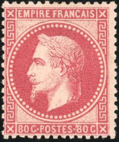 Yvert et Tellier Empire Lauré 1863 1870 N°32d Individuel Neuf avec gomme