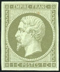 Yvert et Tellier Empire non dentelé 1853 1860 N°11 Individuel Neuf avec gomme