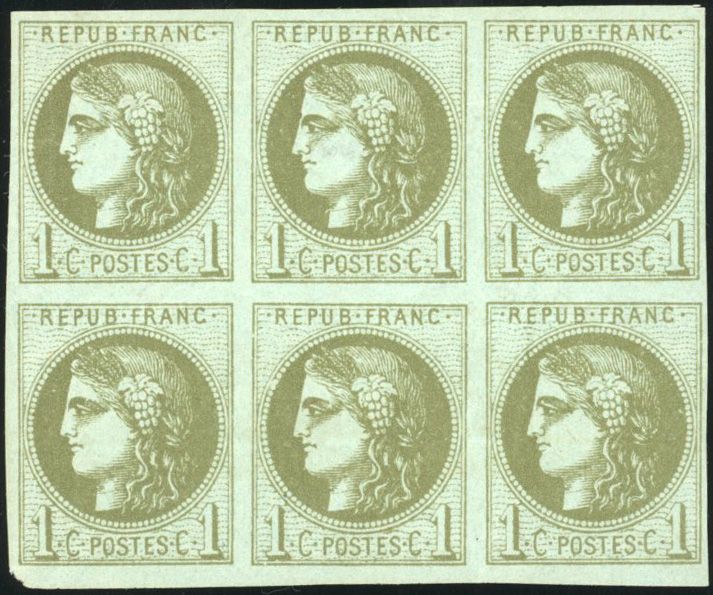 Yvert et Tellier Emission de Bordeaux 1870 1871 N°39C Multiple Neuf avec gomme