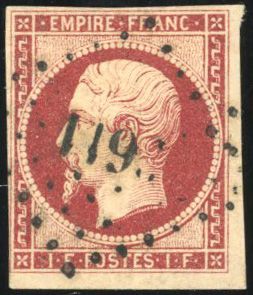 Yvert et Tellier Empire non dentelé 1853 1860 N°18 Individuel Oblitéré