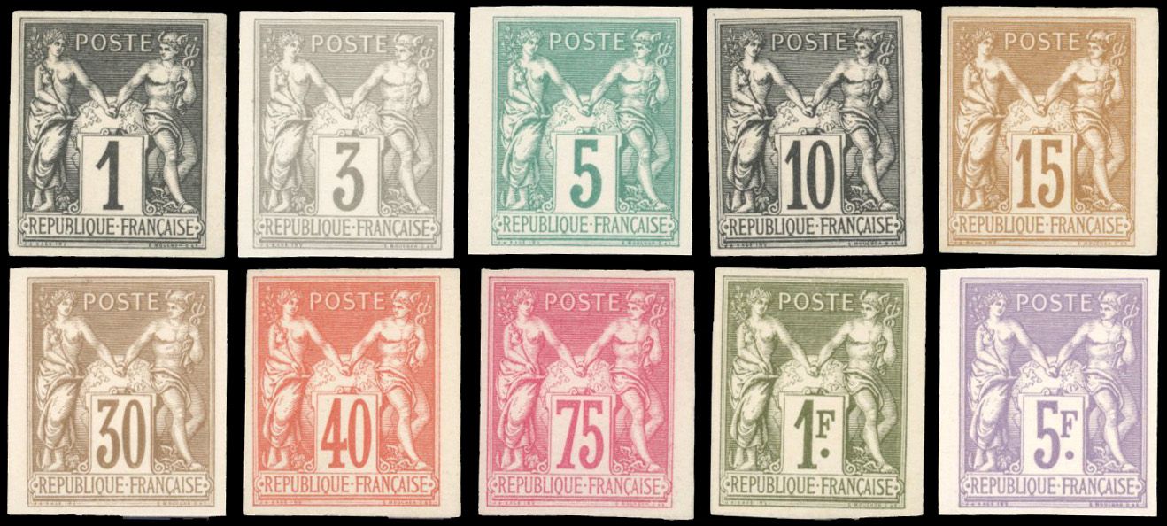 Yvert et Tellier Groupe allégorique 1876 1900 N°0 Individuel Neuf sans gomme