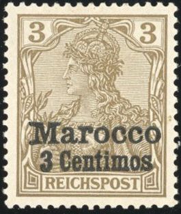 Yvert et Tellier MAROC Bureaux Allemands N°7 Individuel Neuf avec gomme