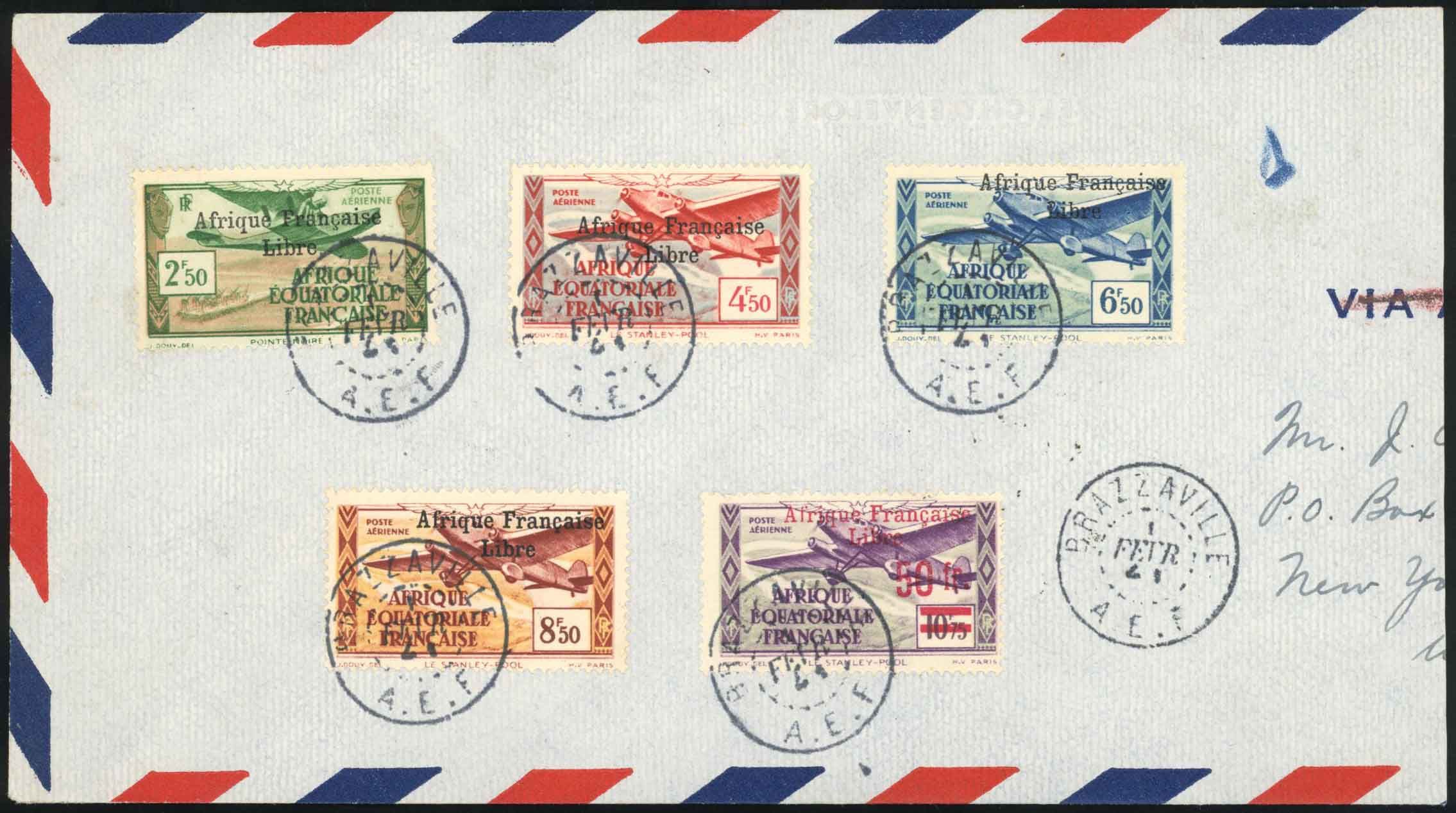 Yvert et Tellier AFRIQUE EQUATORIALE N°15 + 17/19 + 21 Individuel Oblitéré
