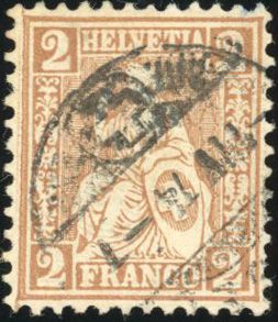 Zumstein SUISSE N°37a Individuel Oblitéré