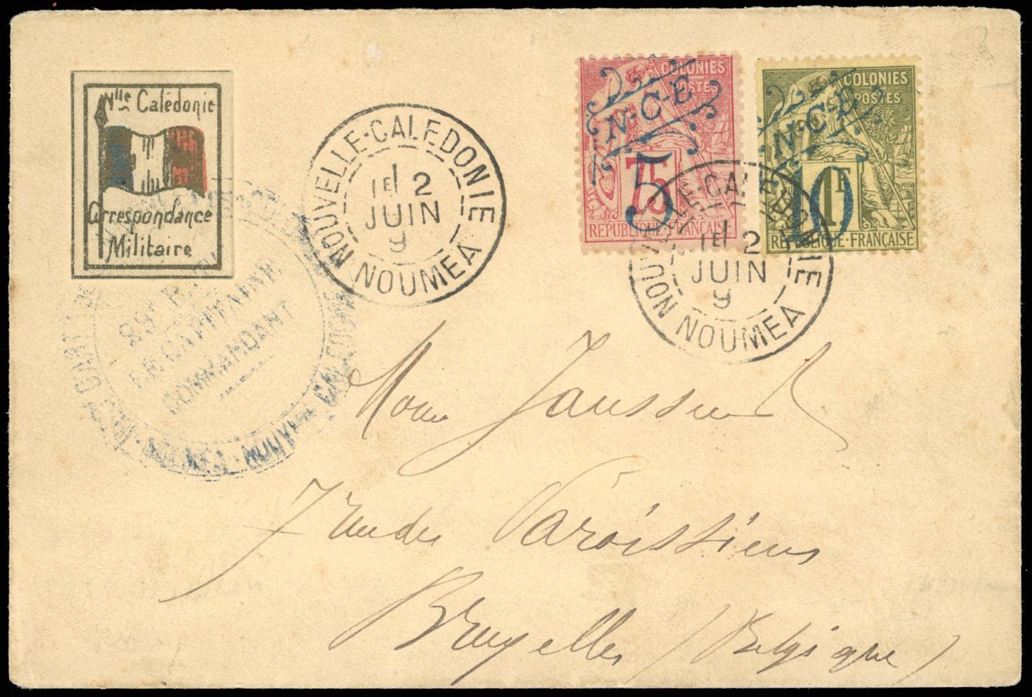 Yvert et Tellier NOUVELLE CALEDONIE N°37 + 39 Individuel Oblitéré