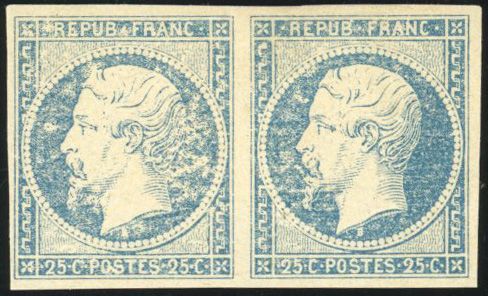 Yvert et Tellier Présidence 1852 N°10 Paire Neuf sans gomme