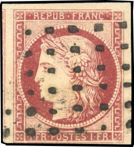 Yvert et Tellier Cérès 1849 1850 N°6 Individuel Oblitéré