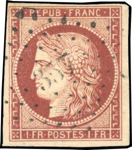 Yvert et Tellier Cérès 1849 1850 N°6 Individuel Oblitéré
