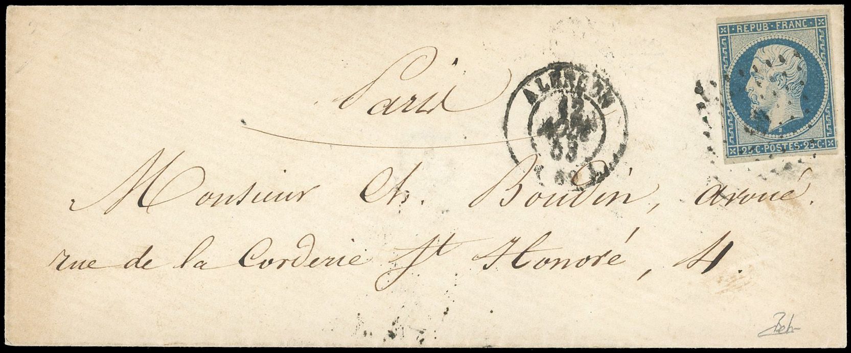 Yvert et Tellier Présidence 1852 N°10 Individuel Oblitéré