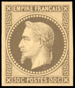 Yvert et Tellier Empire Lauré 1863 1870 N°30c Individuel Neuf avec gomme