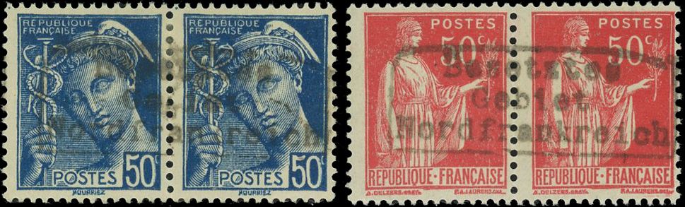 Yvert et Tellier Timbre de guerre N°3 + 4 Paire Neuf avec gomme intacte