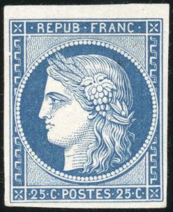 Yvert et Tellier Cérès 1849 1850 N°4 Individuel Neuf sans gomme