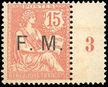 Yvert et Tellier Timbres de franchise militaire N°2 Individuel Neuf avec gomme intacte