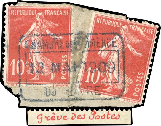 Yvert et Tellier Timbre de grève N°0 Individuel Oblitéré