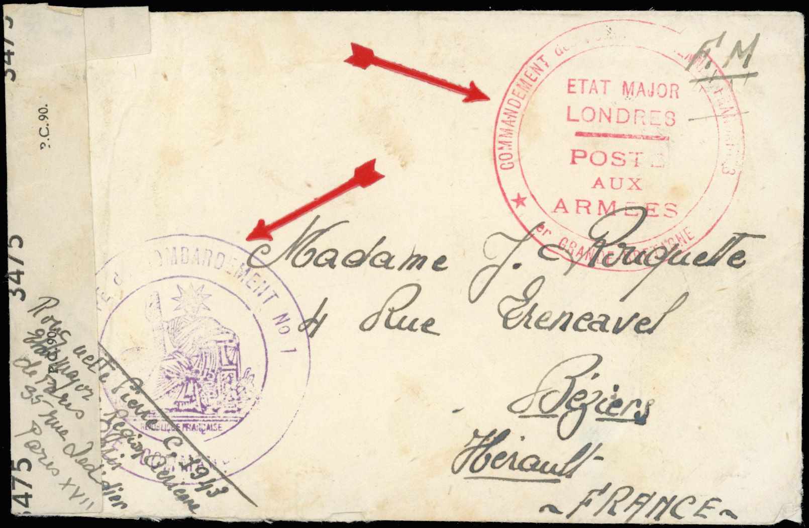 Yvert et Tellier Timbre de guerre N°0 Individuel Oblitéré