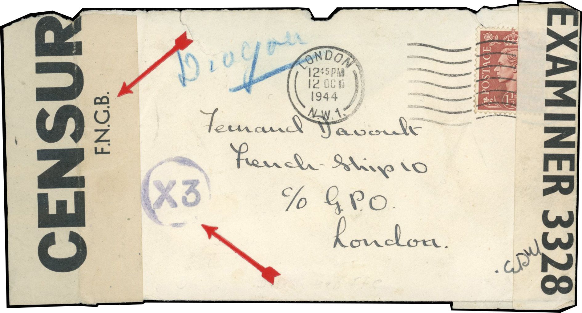 Yvert et Tellier Timbre de guerre N°0 Individuel Oblitéré