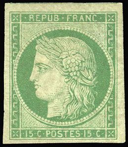 Yvert et Tellier Cérès 1849 1850 N°2 Individuel Neuf sans gomme