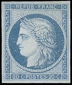 Yvert et Tellier Cérès 1849 1850 N°8b Individuel Neuf avec gomme