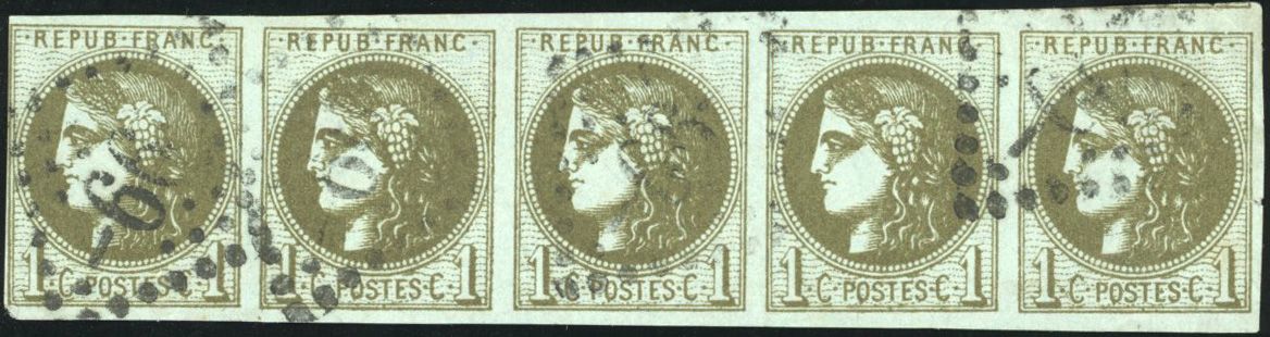 Yvert et Tellier Emission de Bordeaux 1870 1871 N°39C Multiple Oblitéré