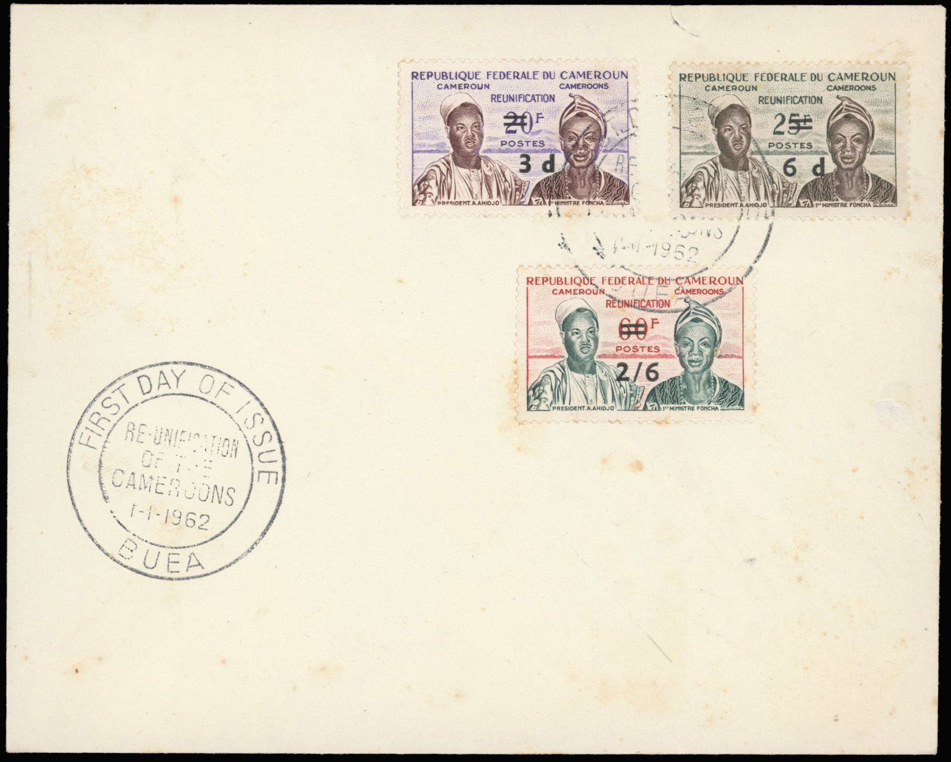 Yvert et Tellier CAMEROUN N°332 / 334 Individuel Oblitéré