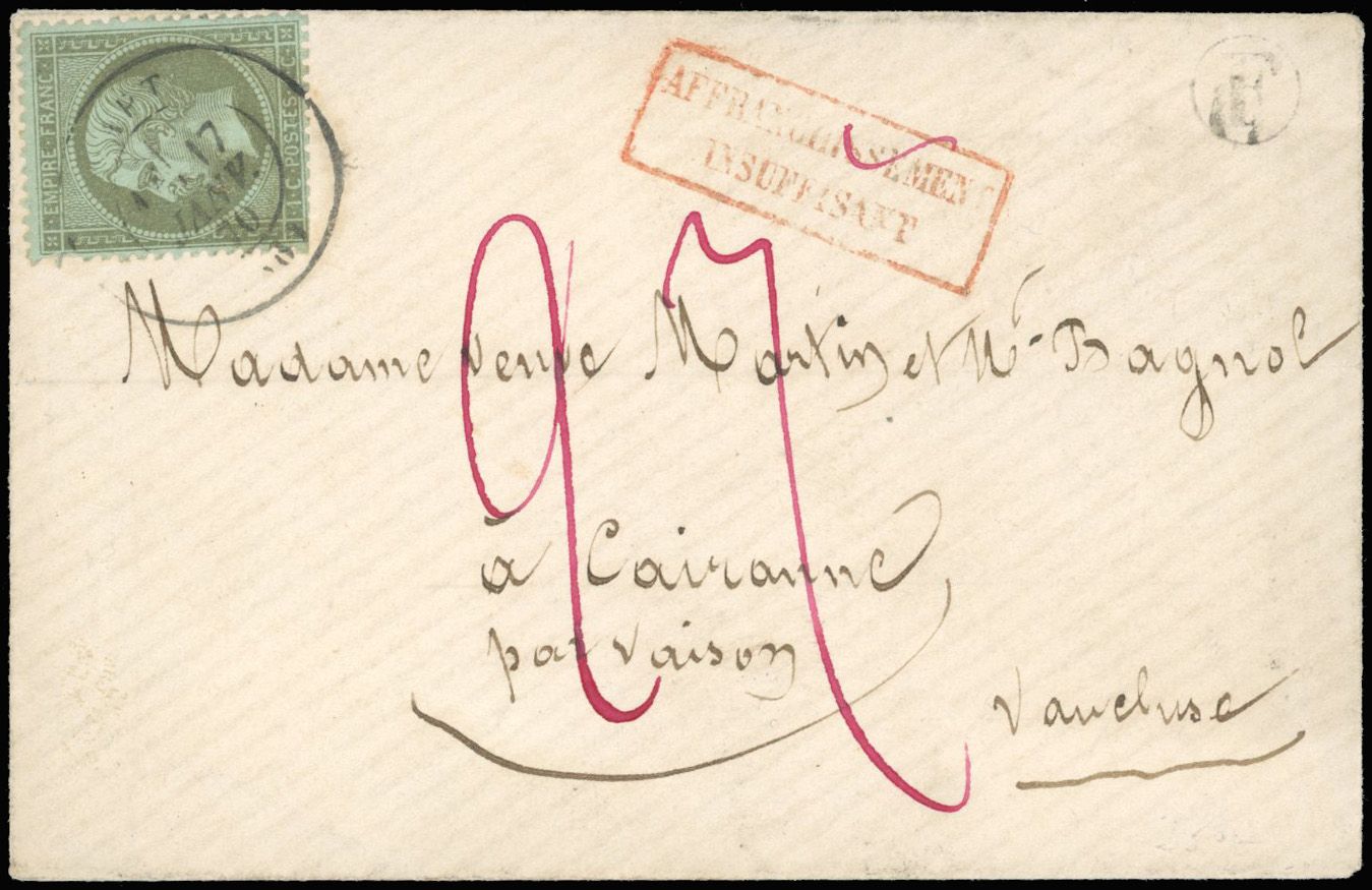 Yvert et Tellier Empire dentelé 1862 N°19 Individuel Oblitéré