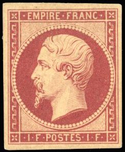 Yvert et Tellier Empire non dentelé 1853 1860 N°18d Individuel Neuf avec gomme