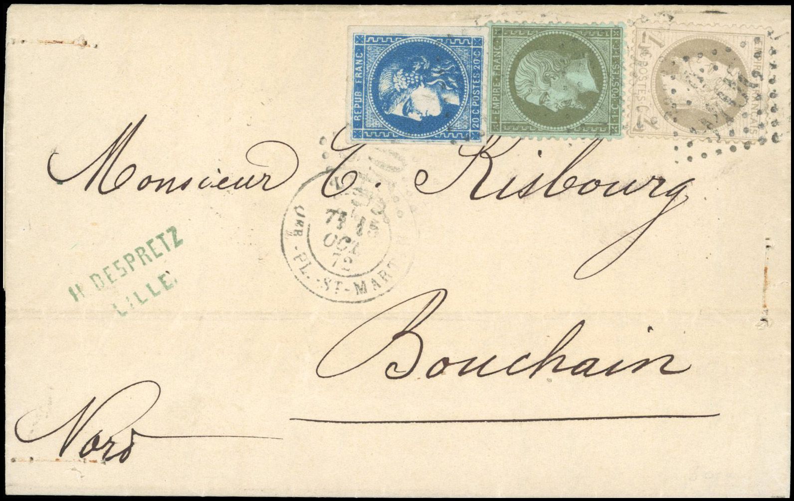 Yvert et Tellier Empire dentelé 1862 N°19+ 27 + 46 Individuel Oblitéré