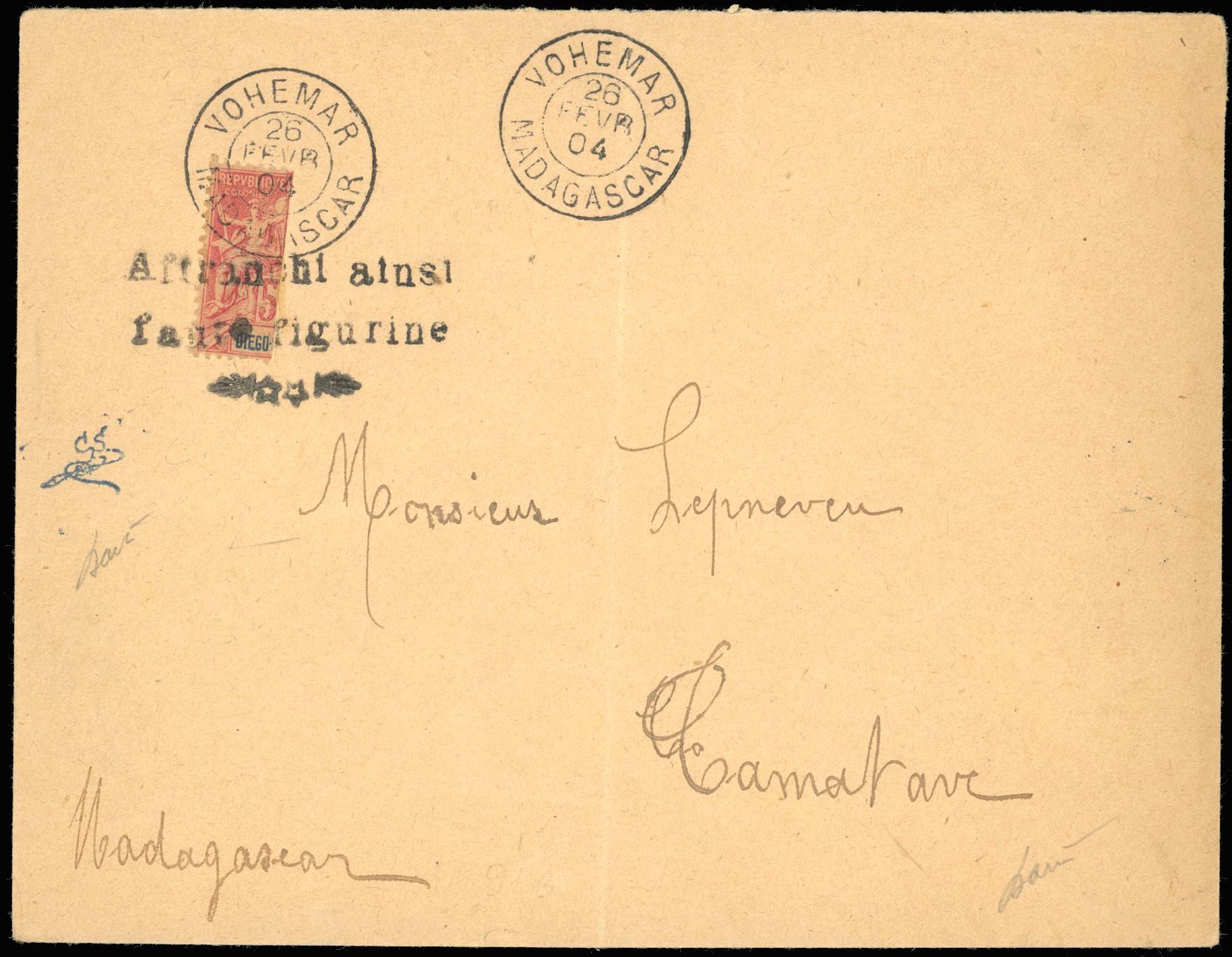 Yvert et Tellier MADAGASCAR N°91B Individuel Oblitéré