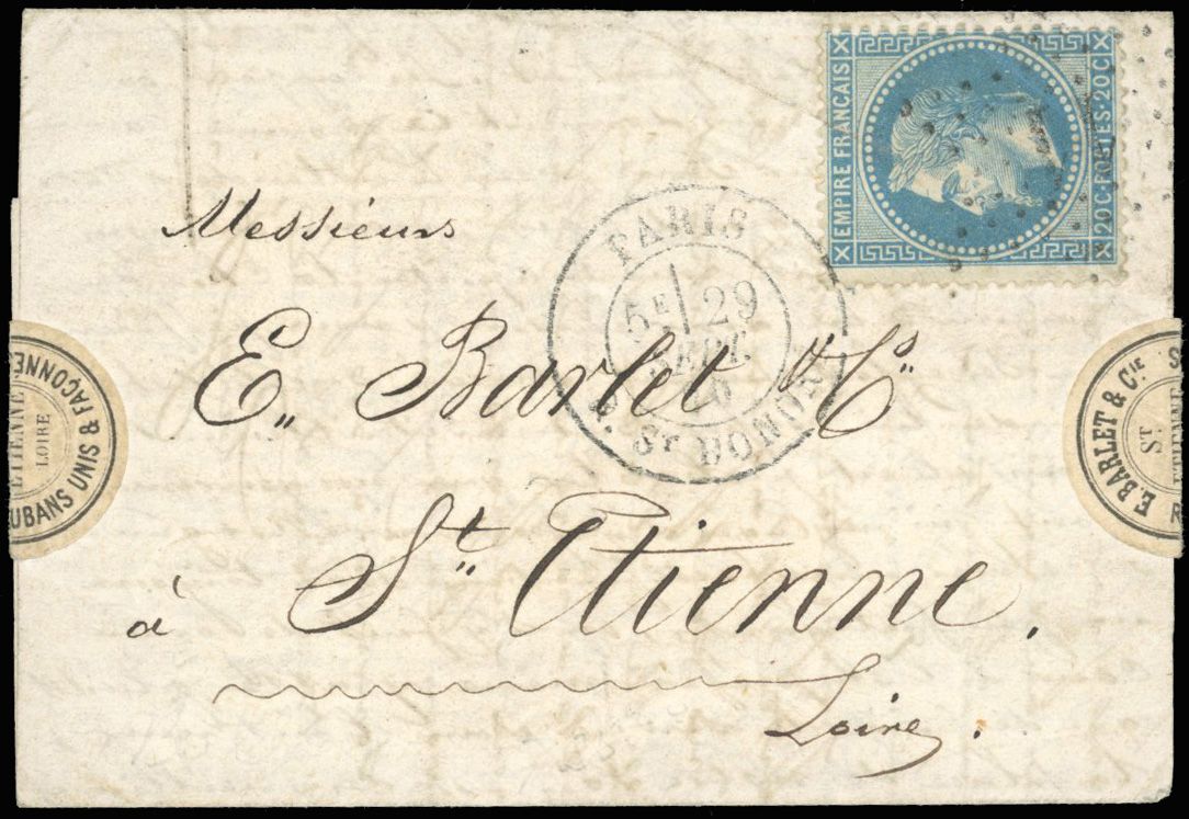 Yvert et Tellier Ballons Montés 1870 N°29 Individuel Oblitéré