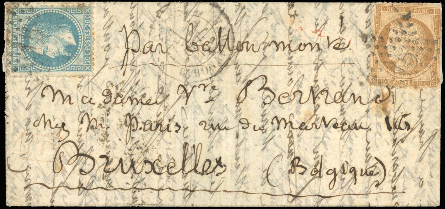 Yvert et Tellier Ballons Montés 1870 N°29 + 36 Individuel Oblitéré