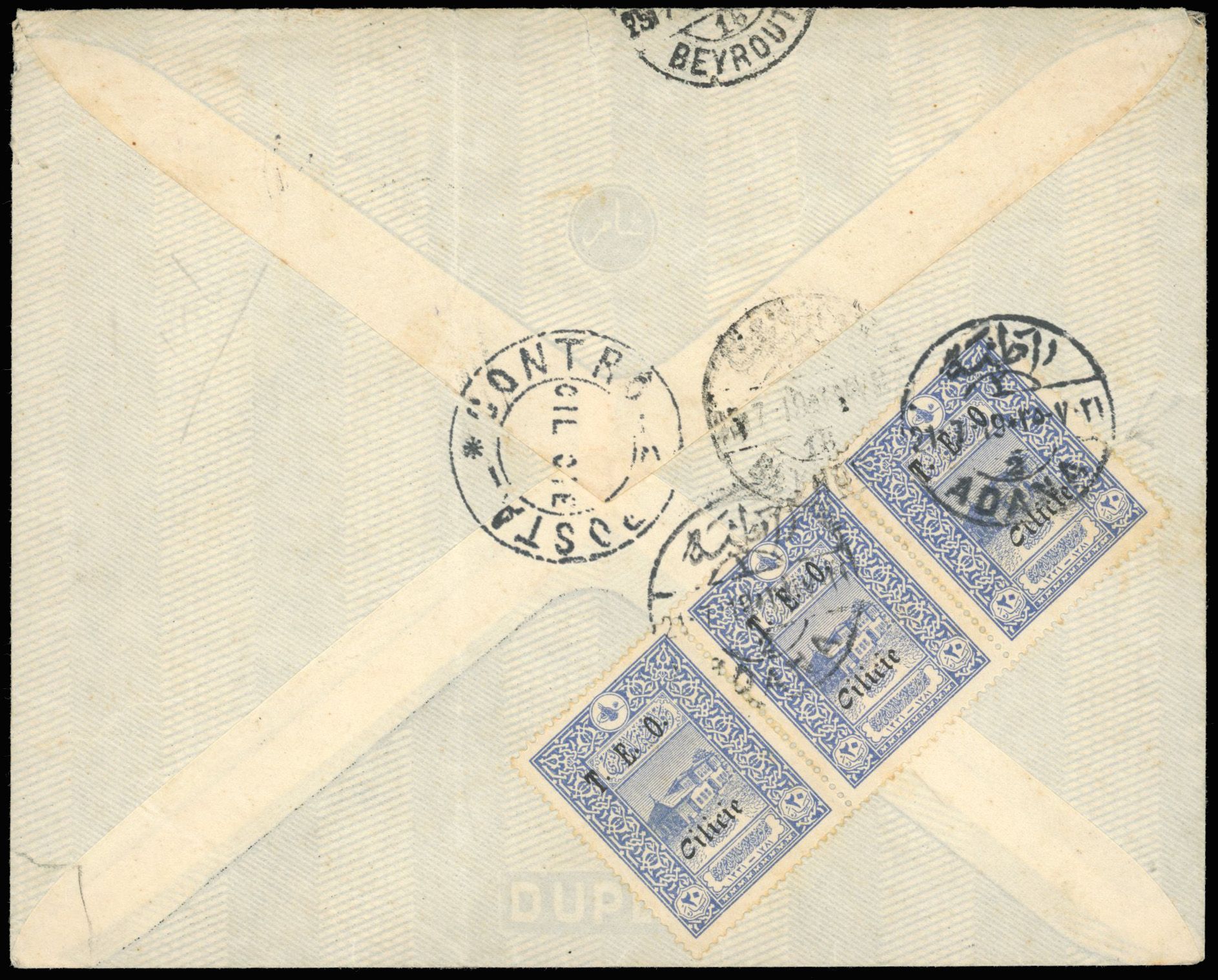 Yvert et Tellier CILICIE N°69 Bande de 3 Oblitéré