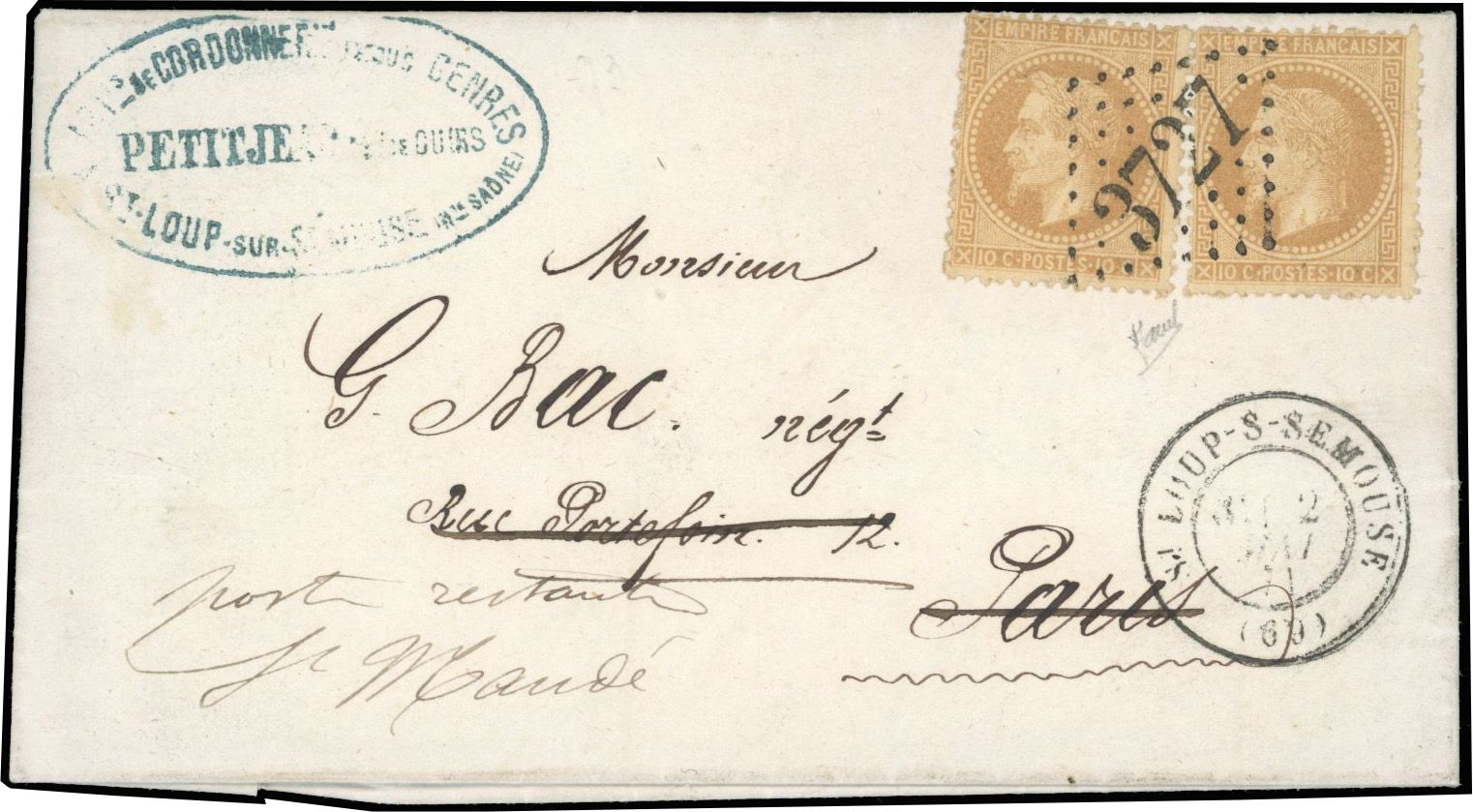 Yvert et Tellier Commune de Paris N°28B Individuel Oblitéré