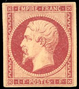 Yvert et Tellier Empire non dentelé 1853 1860 N°18 Individuel Neuf avec gomme