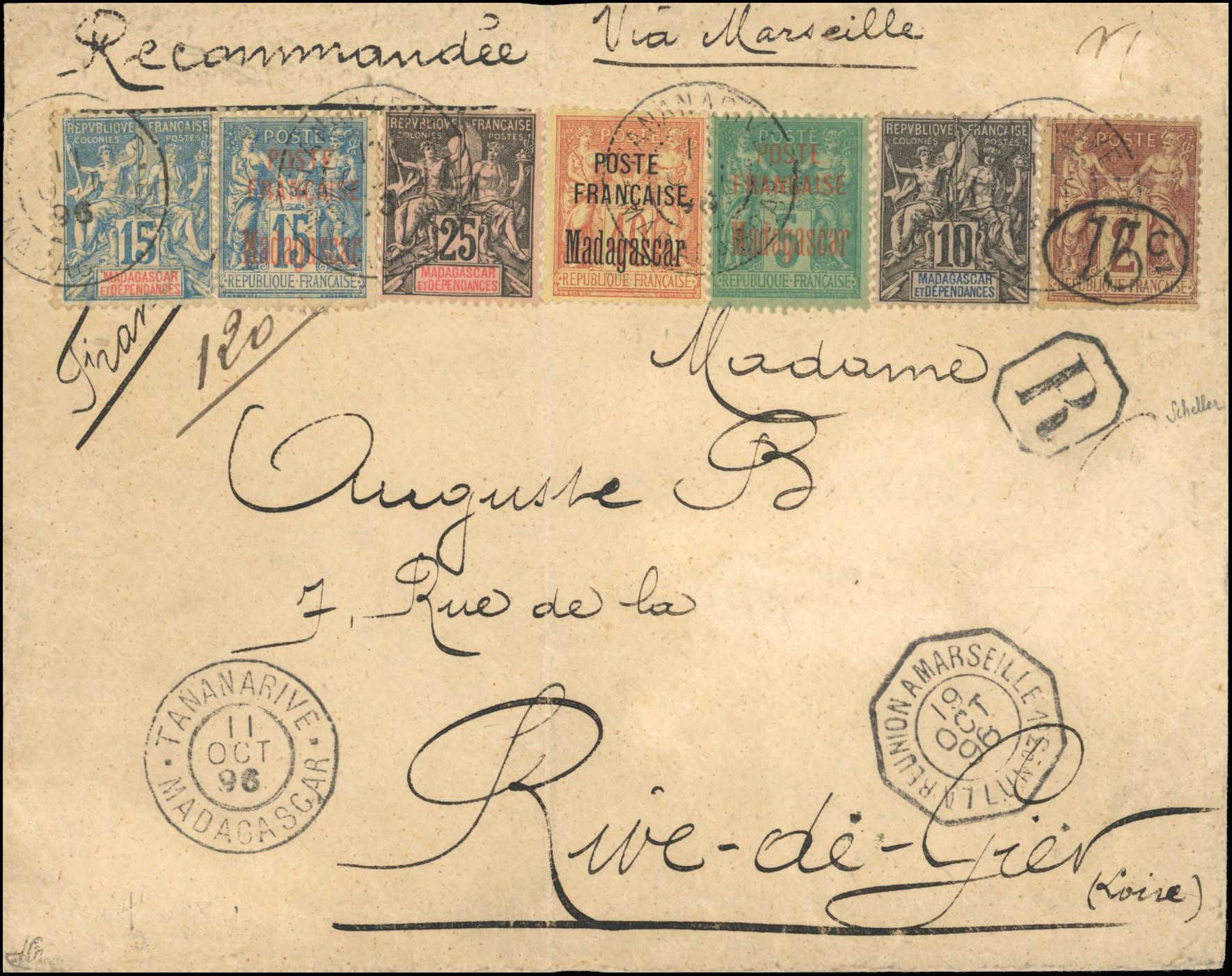 Yvert et Tellier MADAGASCAR N°14+ 16 + 18 Individuel Oblitéré