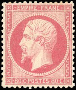 Yvert et Tellier Empire dentelé 1862 N°24 Individuel Neuf avec gomme
