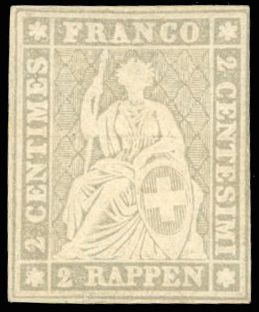 Zumstein SUISSE N°21 Individuel Neuf avec gomme