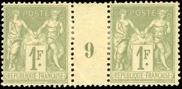 Yvert et Tellier Groupe allégorique 1876 1900 N°82 Paire Neuf avec gomme