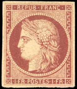Yvert et Tellier Cérès 1849 1850 N°6 Individuel Neuf avec gomme