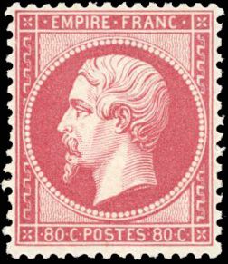 Yvert et Tellier Empire dentelé 1862 N°24 Individuel Neuf avec gomme