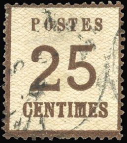 Yvert et Tellier Alsace Lorraine Timbres détachés N°1 + 3 + 7 Individuel Oblitéré