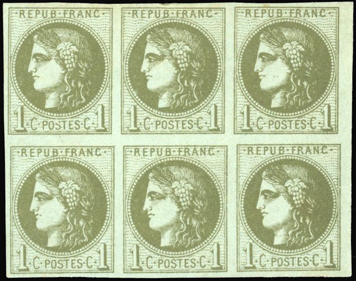 Yvert et Tellier Emission de Bordeaux 1870 1871 N°39C Multiple Neuf avec gomme