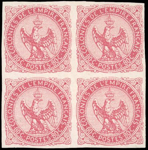 Yvert et Tellier COLONIES GENERALES N°1 / 6 Bloc de 4 Neuf avec gomme