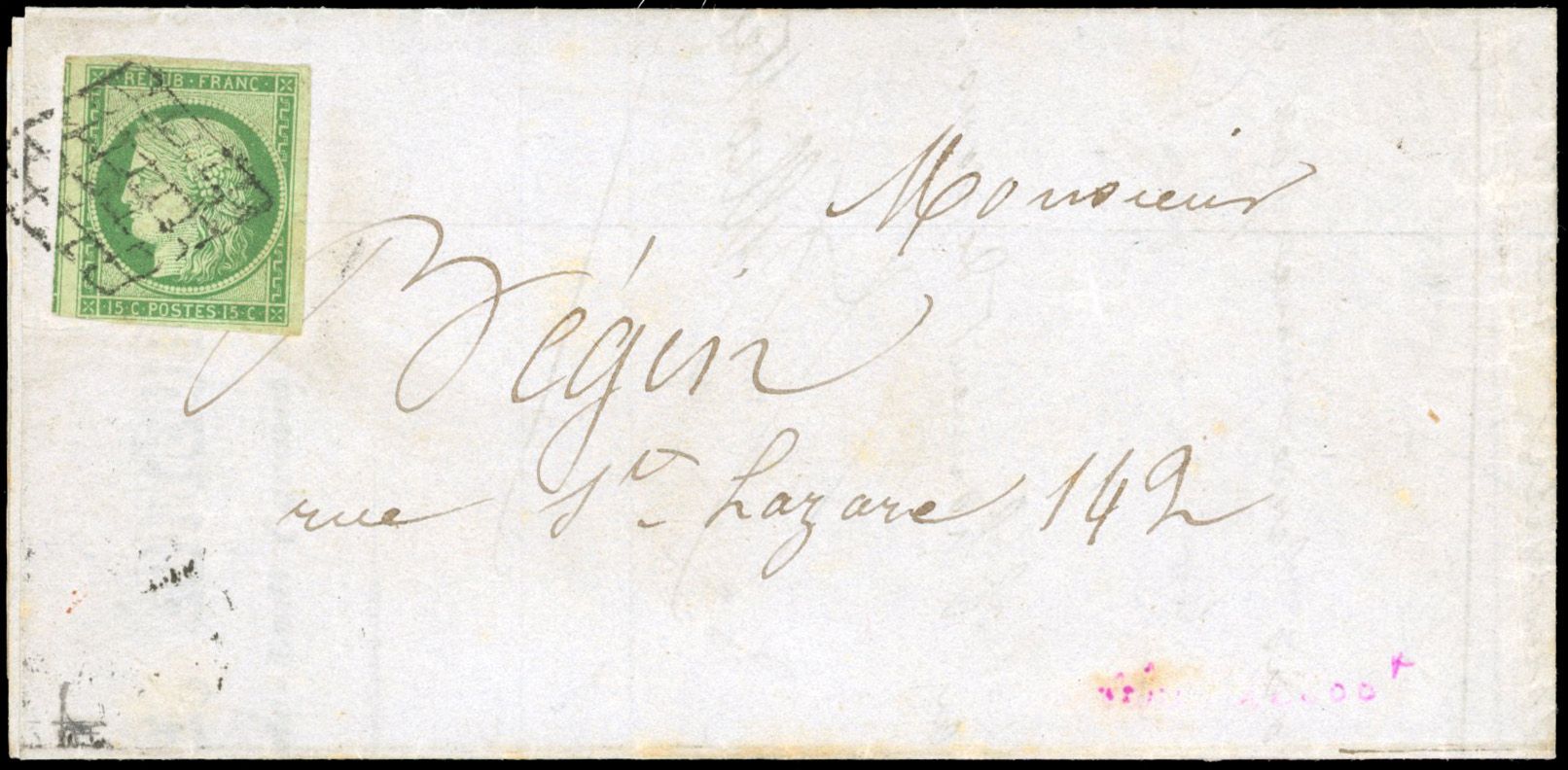 Yvert et Tellier Cérès 1849 1850 N°2 Individuel Oblitéré