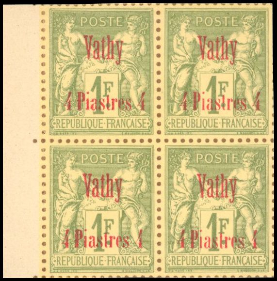 Yvert et Tellier VATHY N°1+4+6/9 Bloc de 4 Neuf sans gomme