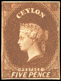 Stanley Gibbons CEYLON N°5 Individuel Neuf sans gomme
