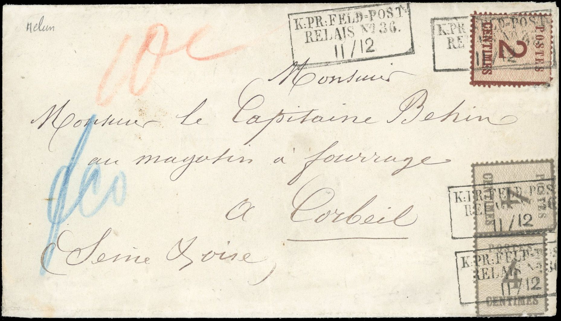 Yvert et Tellier Alsace Lorraine Felposts N°2 + 3 Individuel Oblitéré