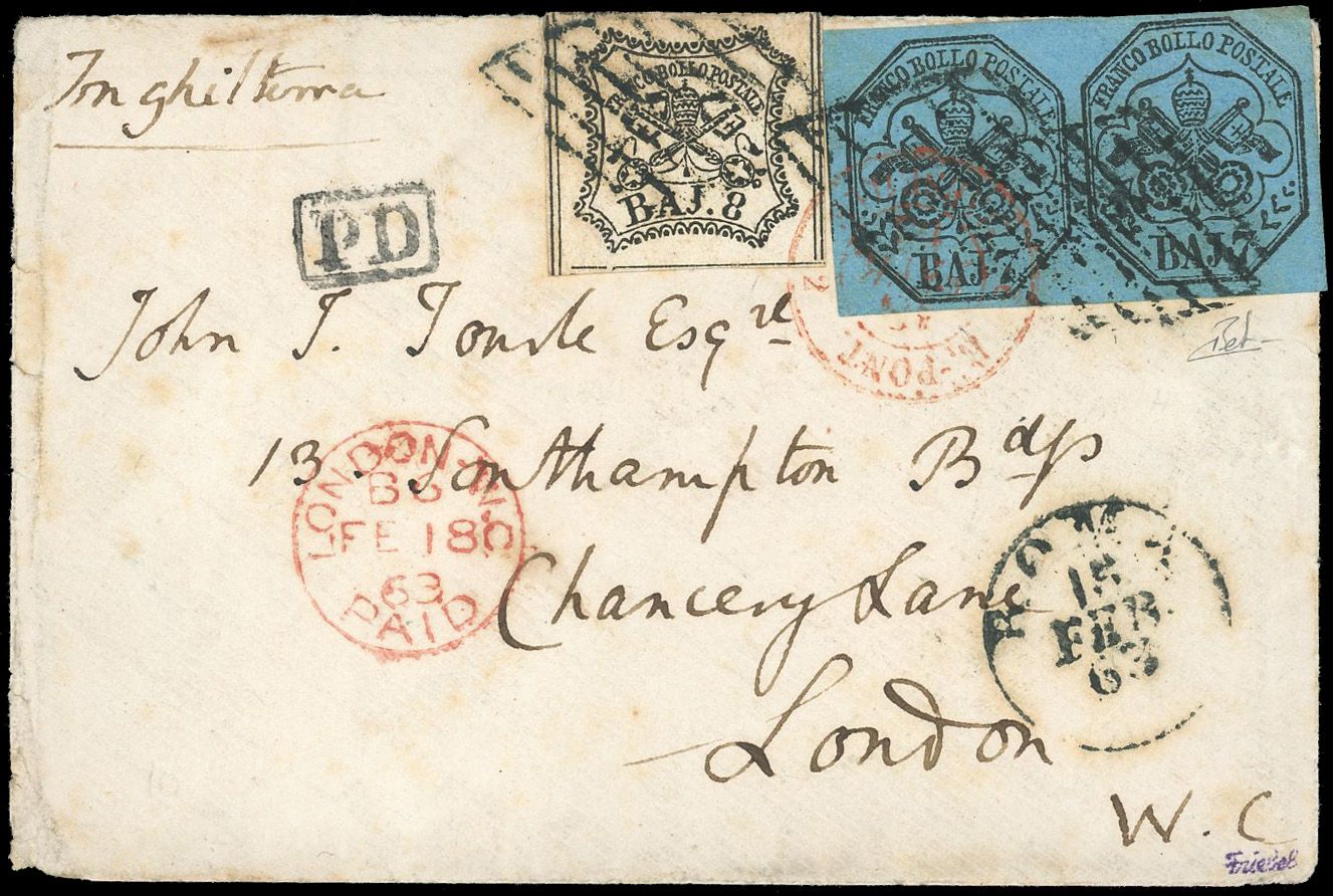 Yvert et Tellier ITALIE EGLISE N°8 + 9 Paire Oblitéré