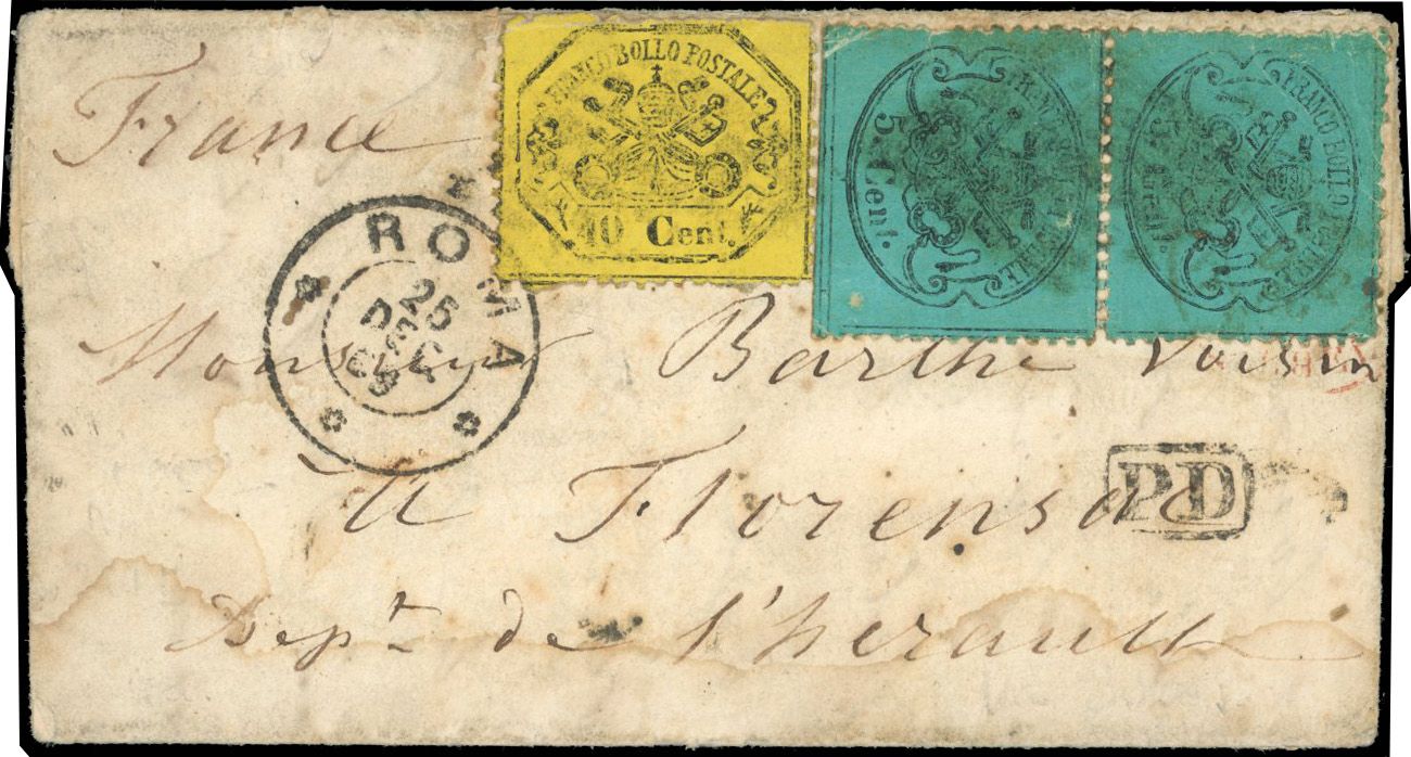 Yvert et Tellier ITALIE EGLISE N°21 + 24 Paire Oblitéré