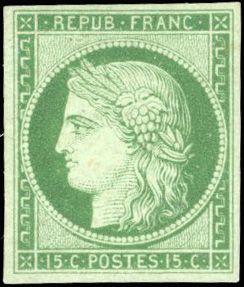 Yvert et Tellier Cérès 1849 1850 N°2 Individuel Neuf sans gomme