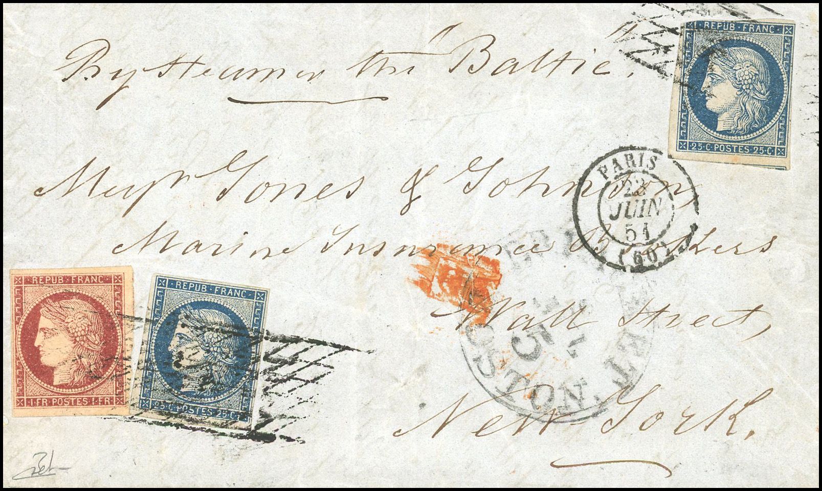 Yvert et Tellier Cérès 1849 1850 N°6 + 4 Individuel Oblitéré